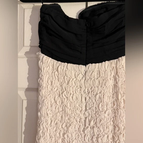 Anthropologie Strapless Two-Tone Midi Dress in Black and White-Kentucky Derby - Picture 9 of 10